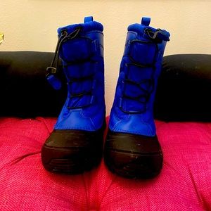 North Face Kids Alpenglow IV size 3 Winter Thermal Boots Cobalt Blue N-NIB